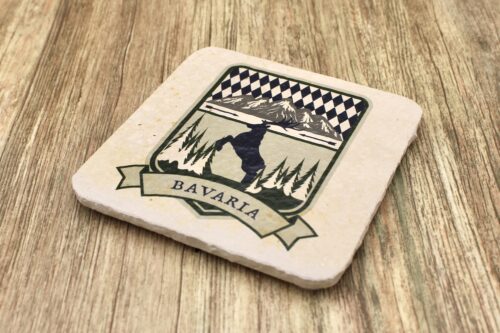 WBY - Bavariawappen - Natursteinuntersetzer