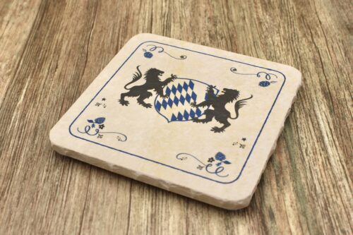 EH - AMD - Bayern Wappen Löwen - Natursteinuntersetzer