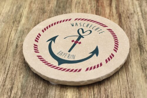 WBY - Bayern mein Anker - Natursteinuntersetzer