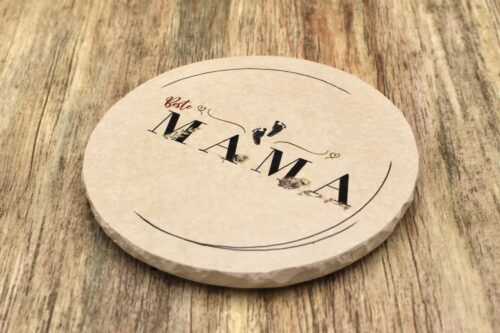 WBY - Beste Mama - Natursteinuntersetzer
