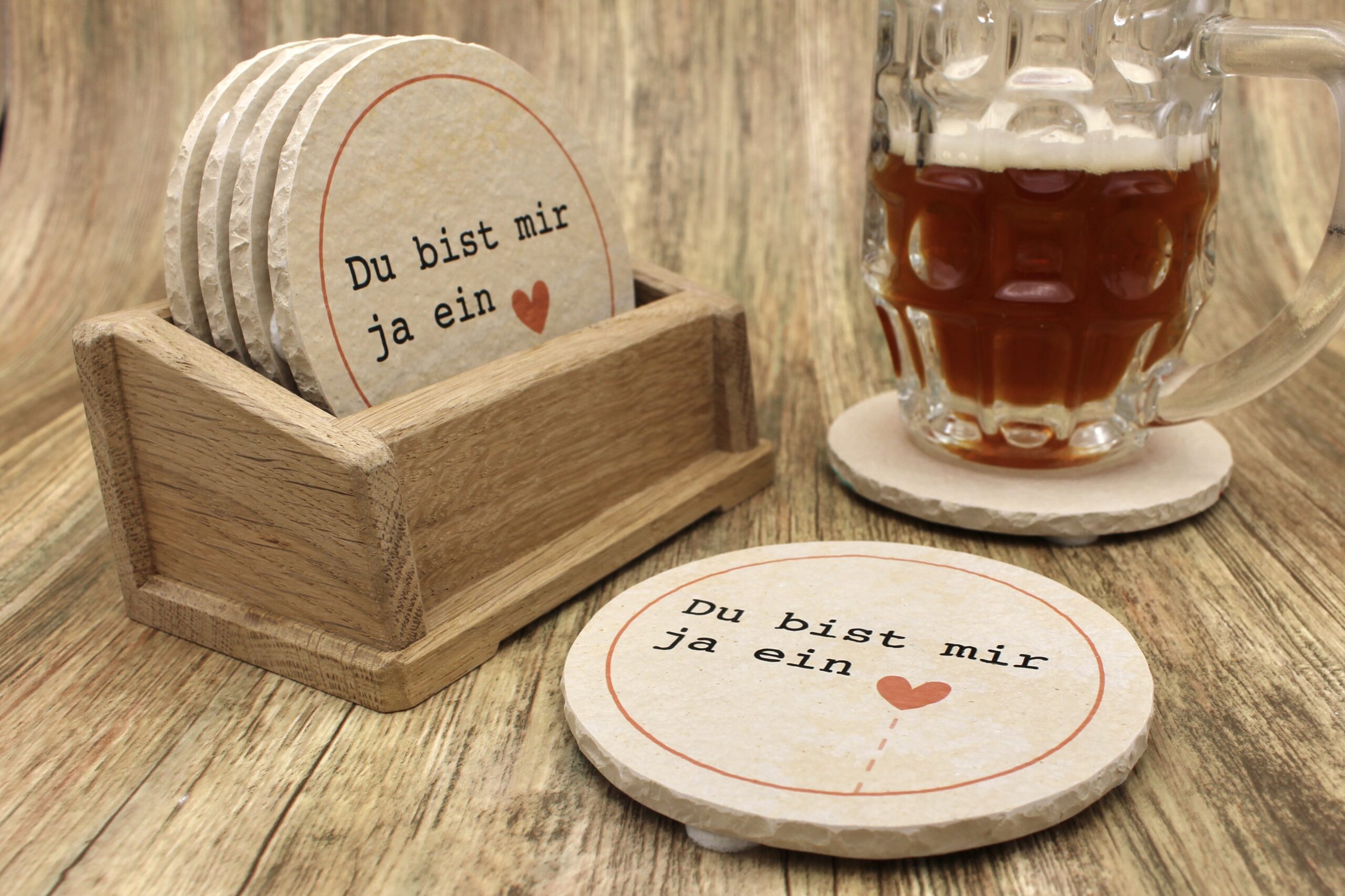 WBY- Du bist mir ein Herz - Natursteinuntersetzer – Bild 3