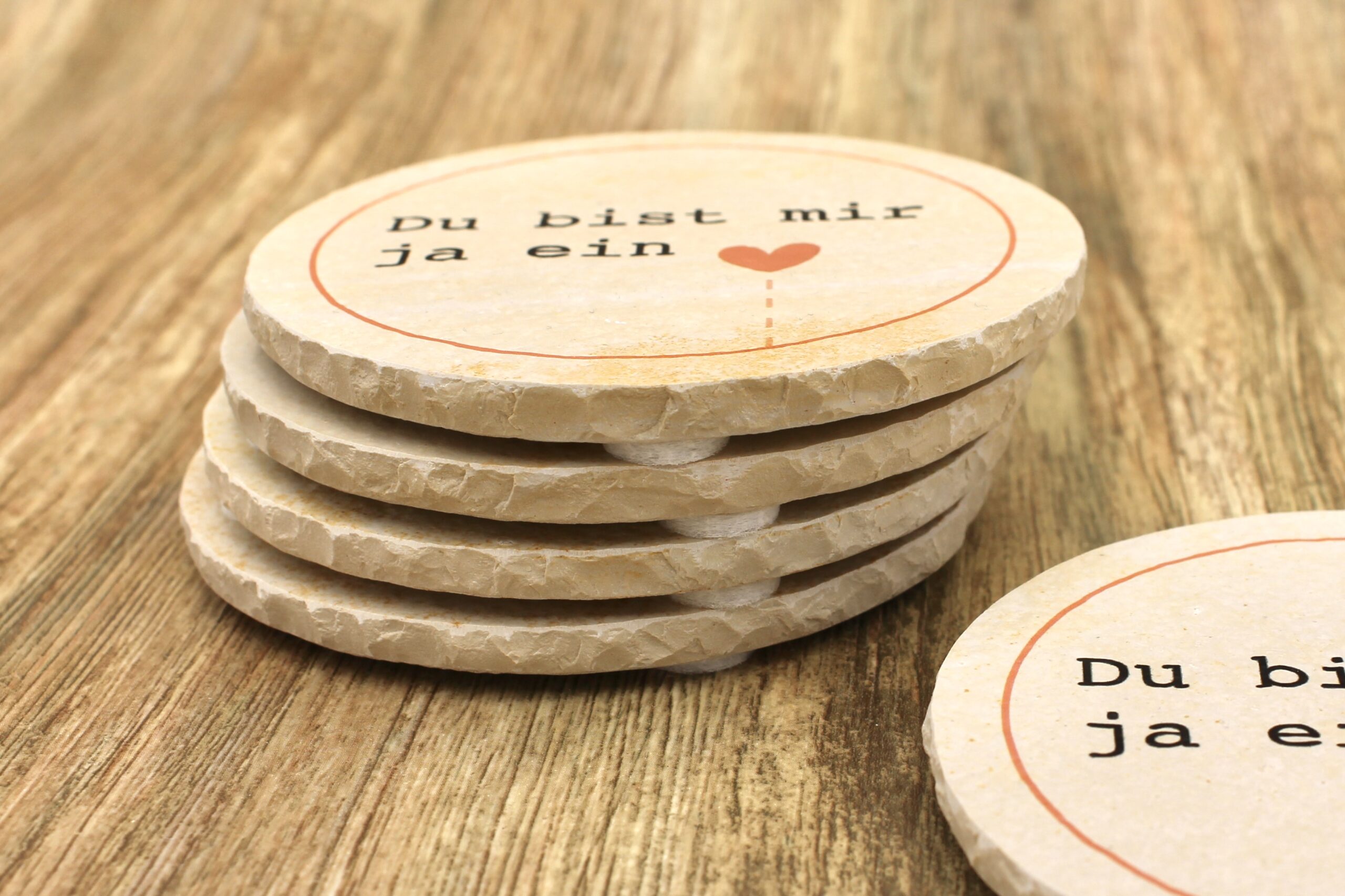 WBY- Du bist mir ein Herz - Natursteinuntersetzer – Bild 2