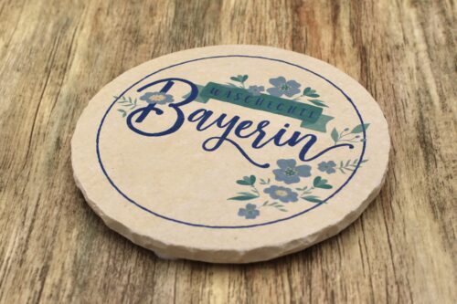 WBY-Blumenmaid - Natursteinuntersetzer