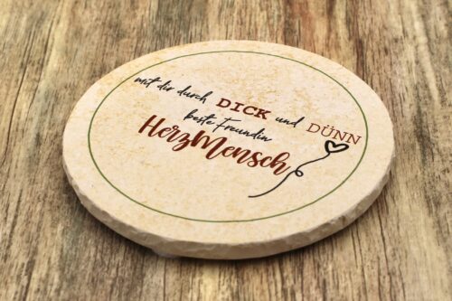 WBY - Herzmensch - Natursteinuntersetzer