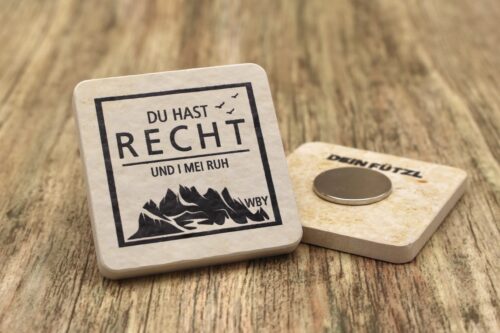 WBY Du hast Recht - Kühlschrankmagnet 48mm