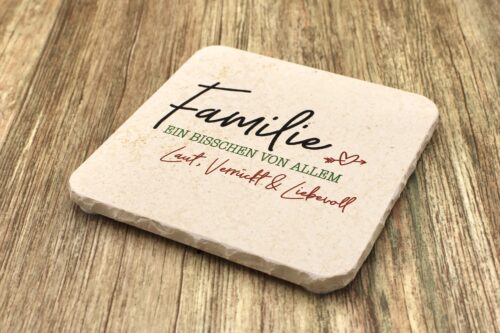 WBY - Familie, ein bisschen von allem - Natursteinuntersetzer