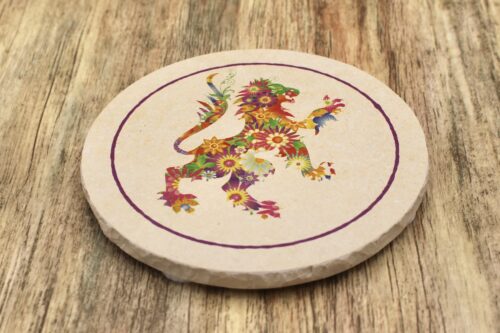 WBY - Flowerpower - Natursteinuntersetzer