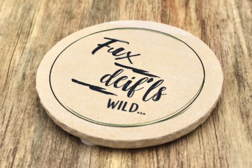 WBY- Fux deif´ls Wild - Natursteinuntersetzer