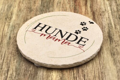 WBY - Hunde Mama - Natursteinuntersetzer