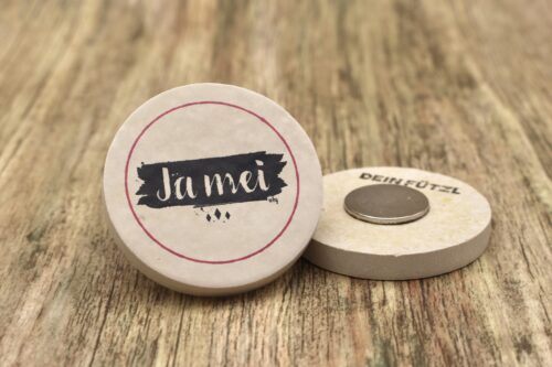 WBY Ja mei - Kühlschrankmagnet 48mm