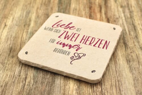 WBY - Liebe ist - Natursteinuntersetzer