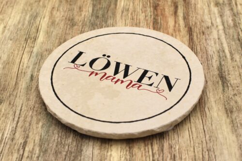 WBY - Löwenmama - Natursteinuntersetzer