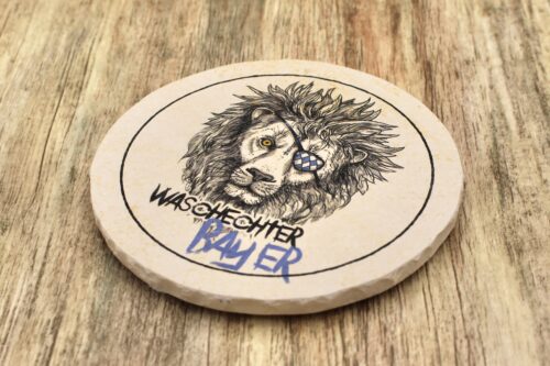 WBY - Löwenkopf Bayern - Natursteinuntersetzer