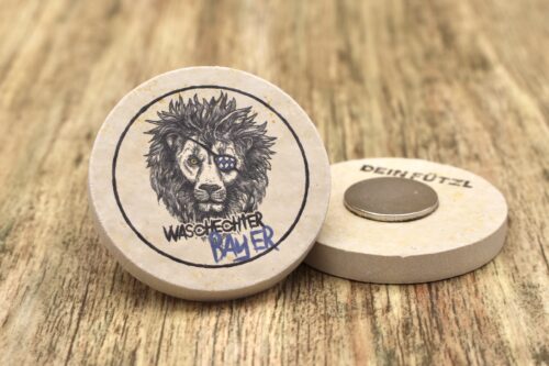 WBY Löwenkopf - Kühlschrankmagnet 48mm