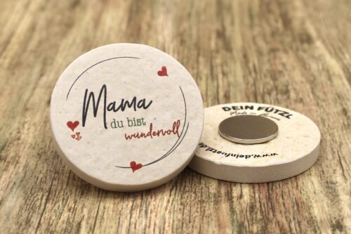 WBY Mama du bist wundervoll - Kühlschrankmagnet 48mm