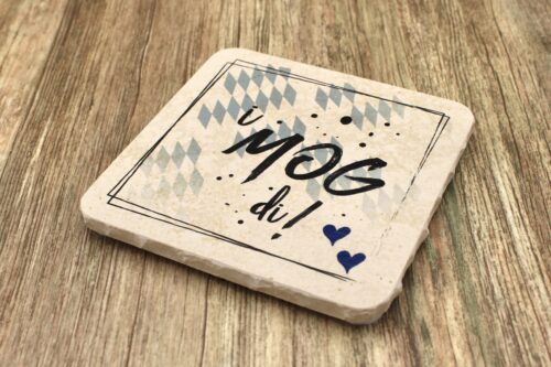 WBY - I mog Di Bayern - Natursteinuntersetzer