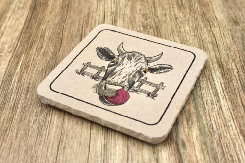 WBY - Muh Kuh - Natursteinuntersetzer