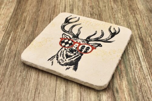 WBY - Munich Deer - Natursteinuntersetzer