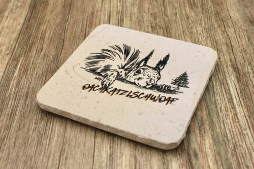 WBY - Oachkatzlschwoaf - Natursteinuntersetzer