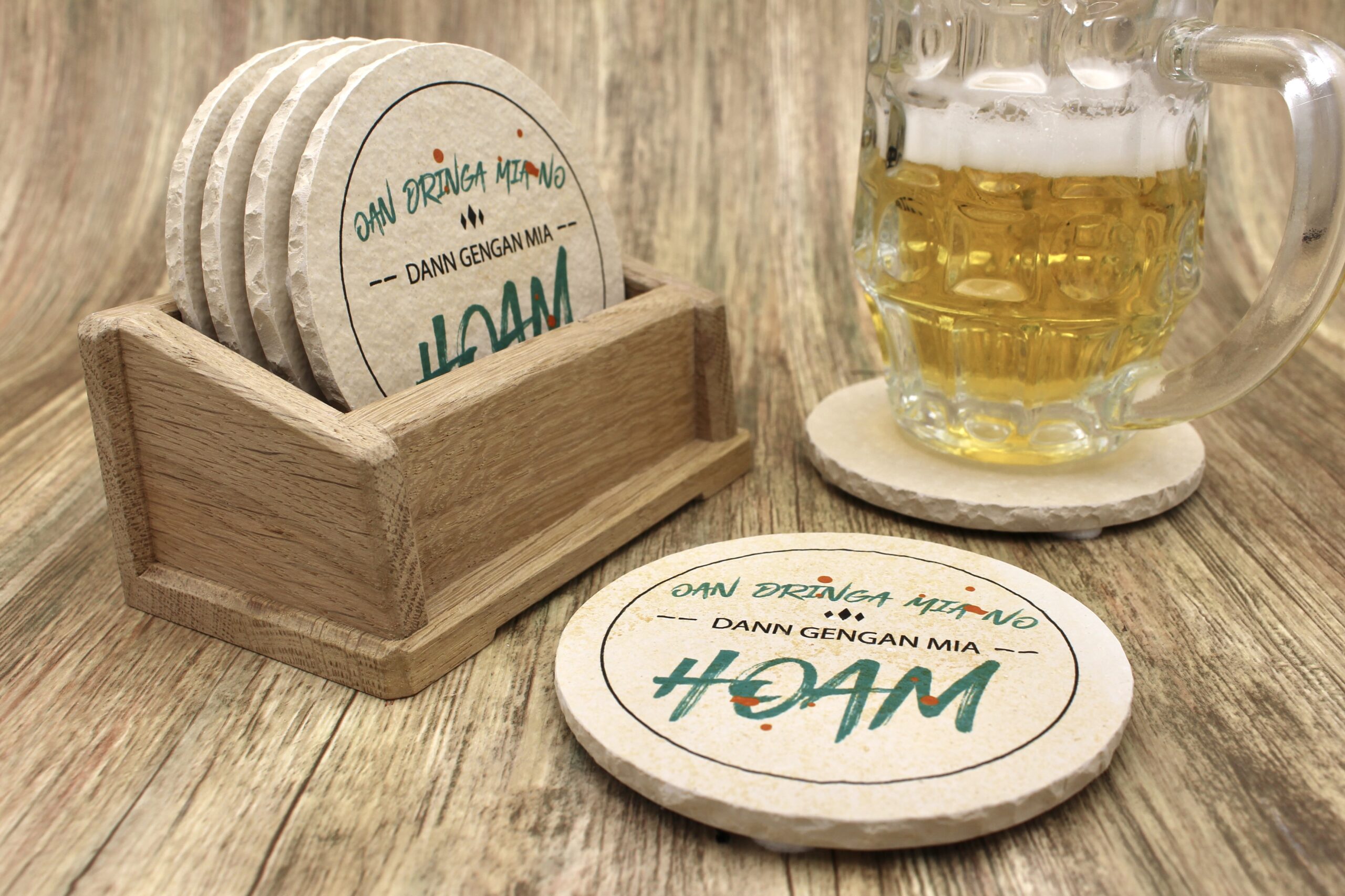 WBY- Oan Dringa Mia no - Natursteinuntersetzer – Bild 3