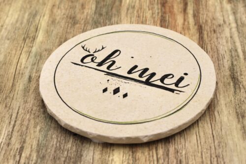 WBY- Oh mei - Natursteinuntersetzer