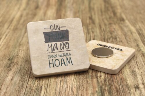 WBY Oin trink ma no - Kühlschrankmagnet 48mm