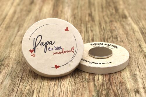 WBY Papa du bist wundervoll - Kühlschrankmagnet 48mm