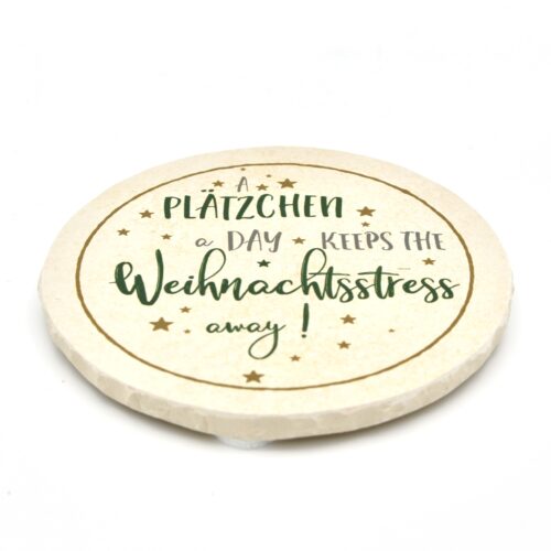 WBY-Weihnachtsstress - Natursteinuntersetzer