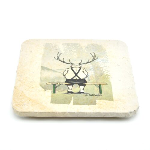 WBY-Platzhirsch - Natursteinuntersetzer