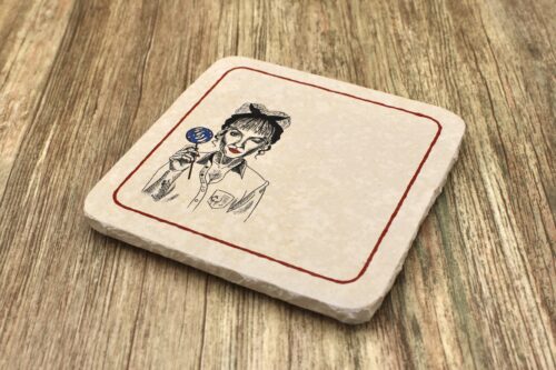 WBY - Rockerbillililli - Natursteinuntersetzer