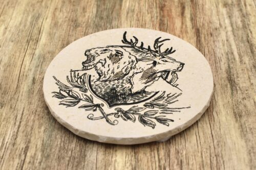 WBY - Wappen - Natursteinuntersetzer