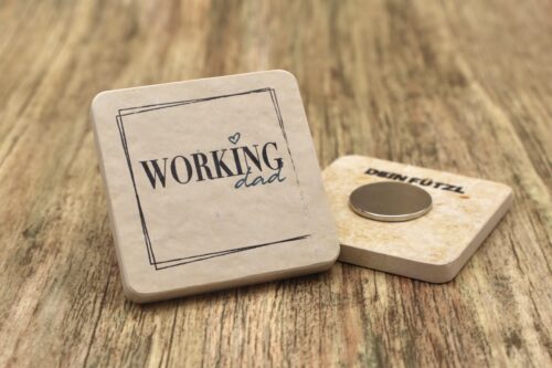 WBY Working Dad - Kühlschrankmagnet 48mm