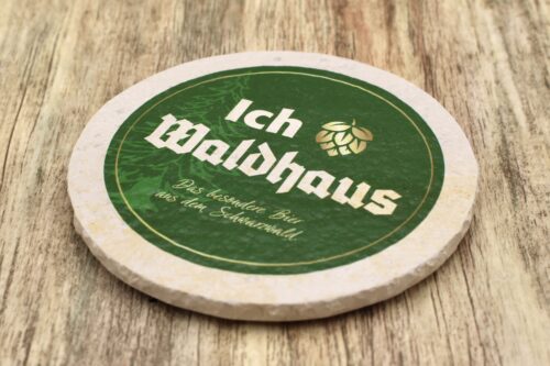 Waldhaus - Natursteinuntersetzer