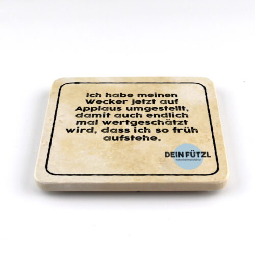 Wecker auf Applaus - Natursteinuntersetzer