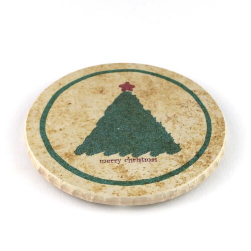 Christbaum grün - Natursteinuntersetzer