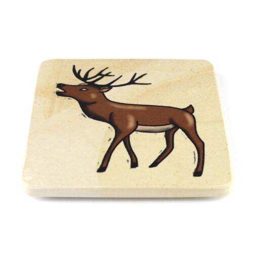 Rentier groß - Natursteinuntersetzer