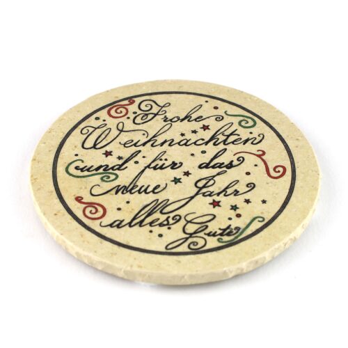 Frohe Weihnachten - Natursteinuntersetzer