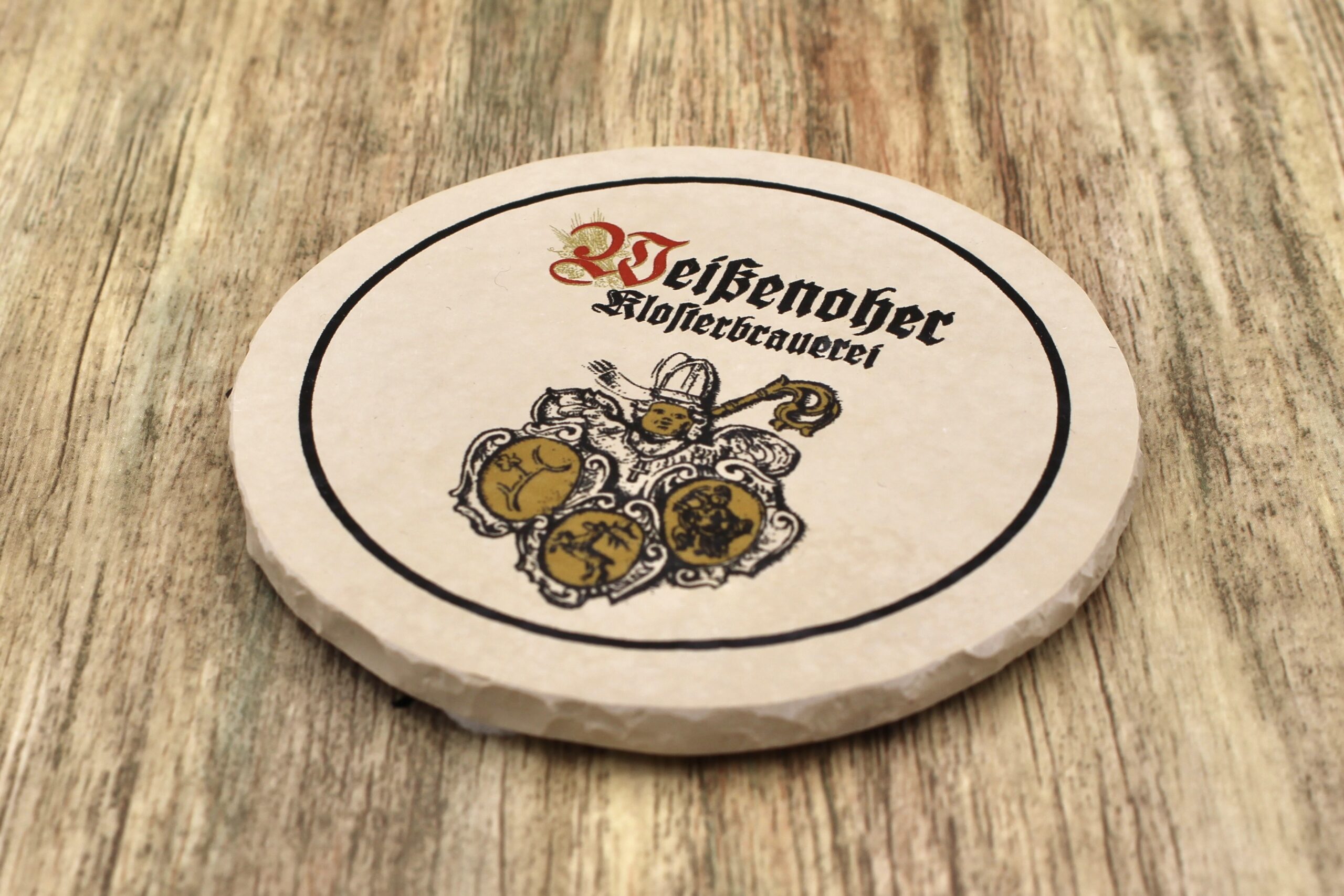 Weißenoher Klosterbrauerei- Natursteinuntersetzer