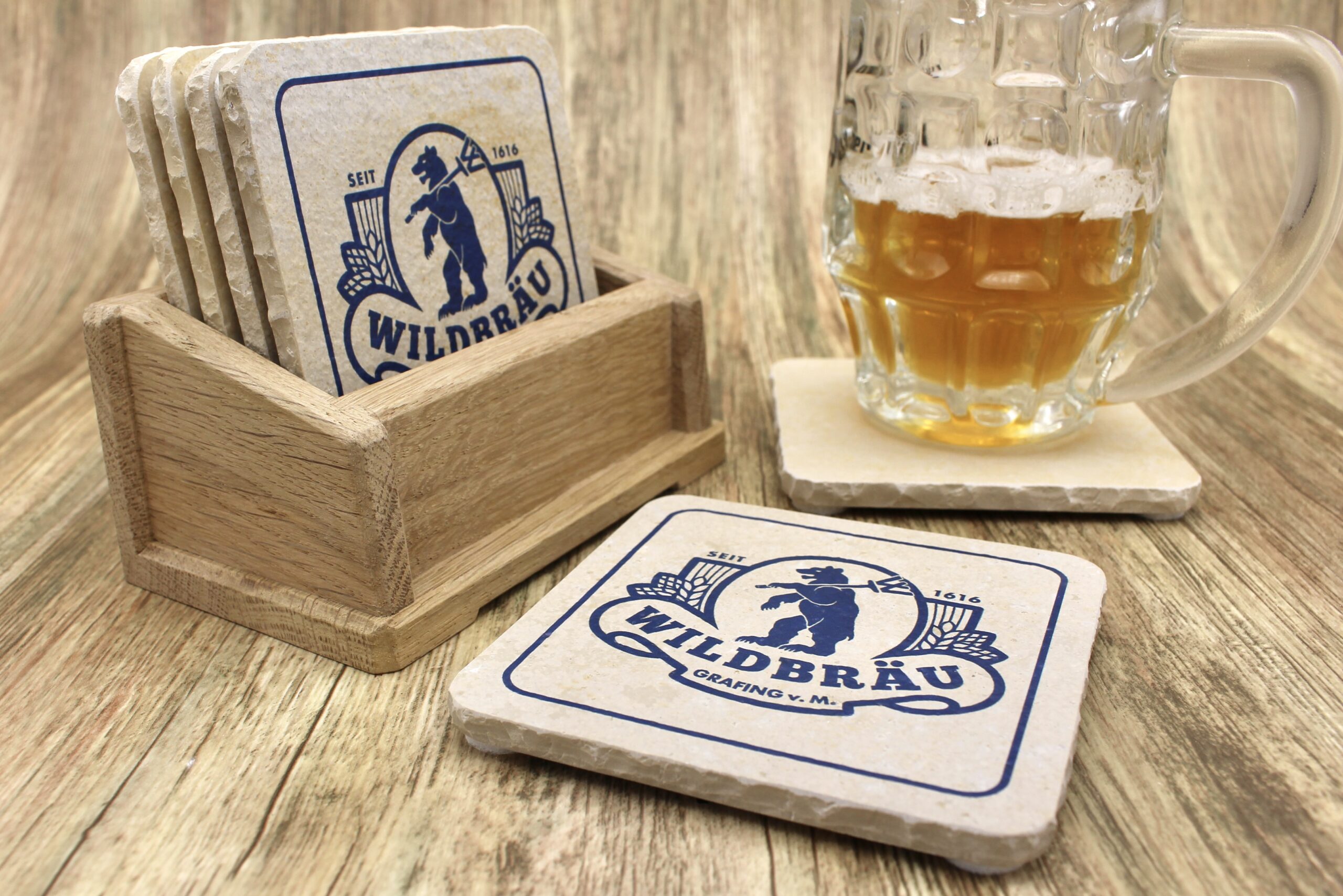 Wildbräu Grafing - Natursteinuntersetzer – Bild 3