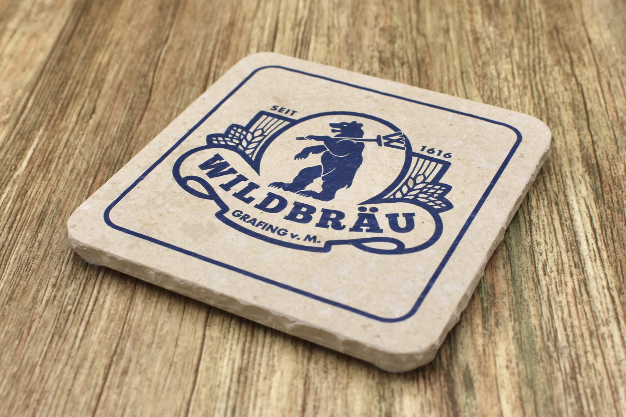 Wildbräu Grafing - Natursteinuntersetzer