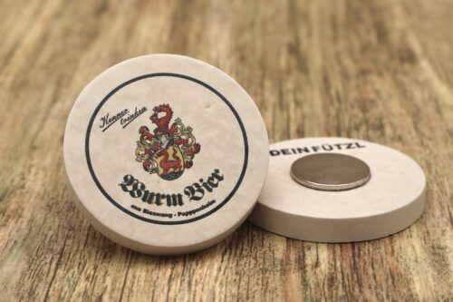Wurm Bier - Kühlschrankmagnet 48mm