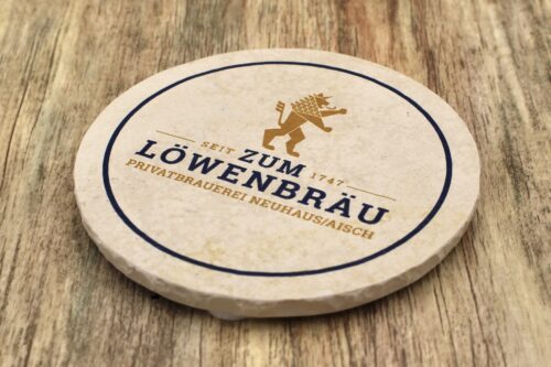 Zum Löwenbräu Neuhaus - Natursteinuntersetzer