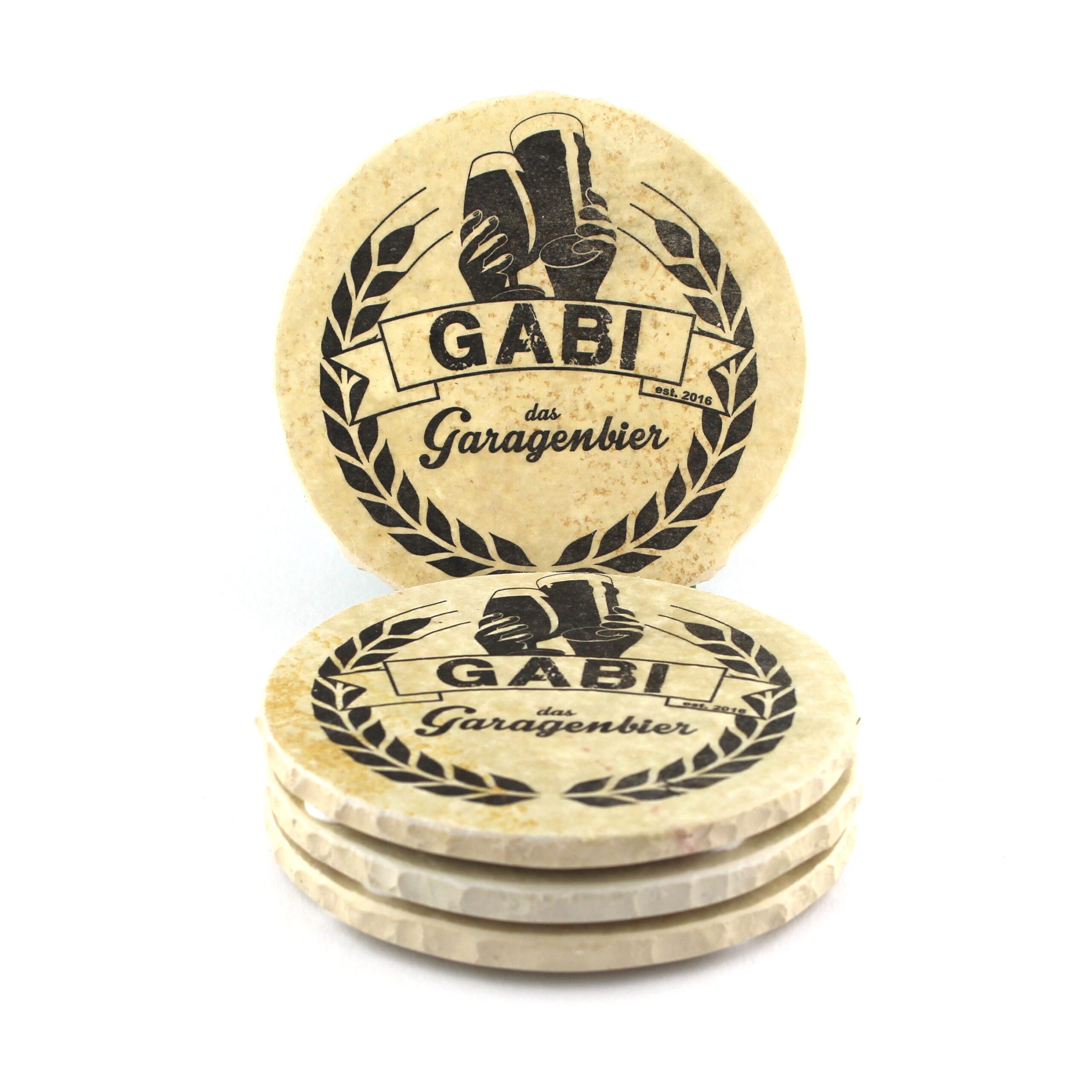 Gabi das Garagenbier - Natursteinuntersetzer – Bild 3